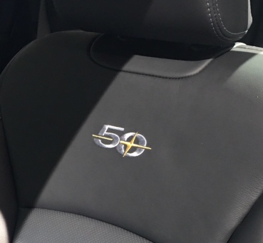 Subaru 50th stitching